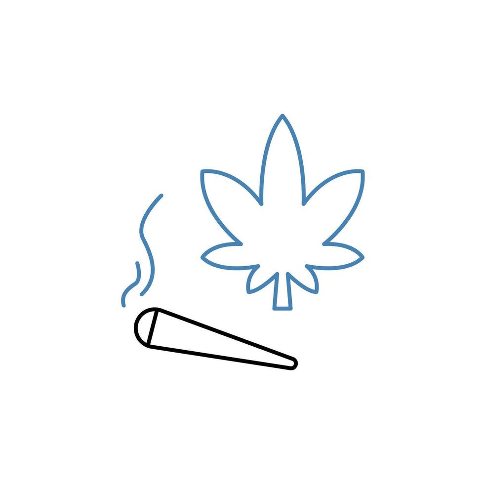 Cannabis Symbole Satz. einstellen von editierbar Schlaganfall icons.set von Cannabis vektor