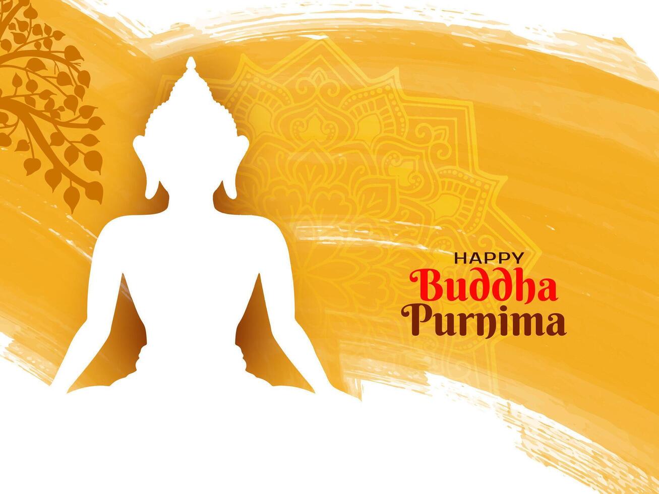 glücklich Buddha Purnima indisch Festival kulturell Hintergrund Illustration vektor