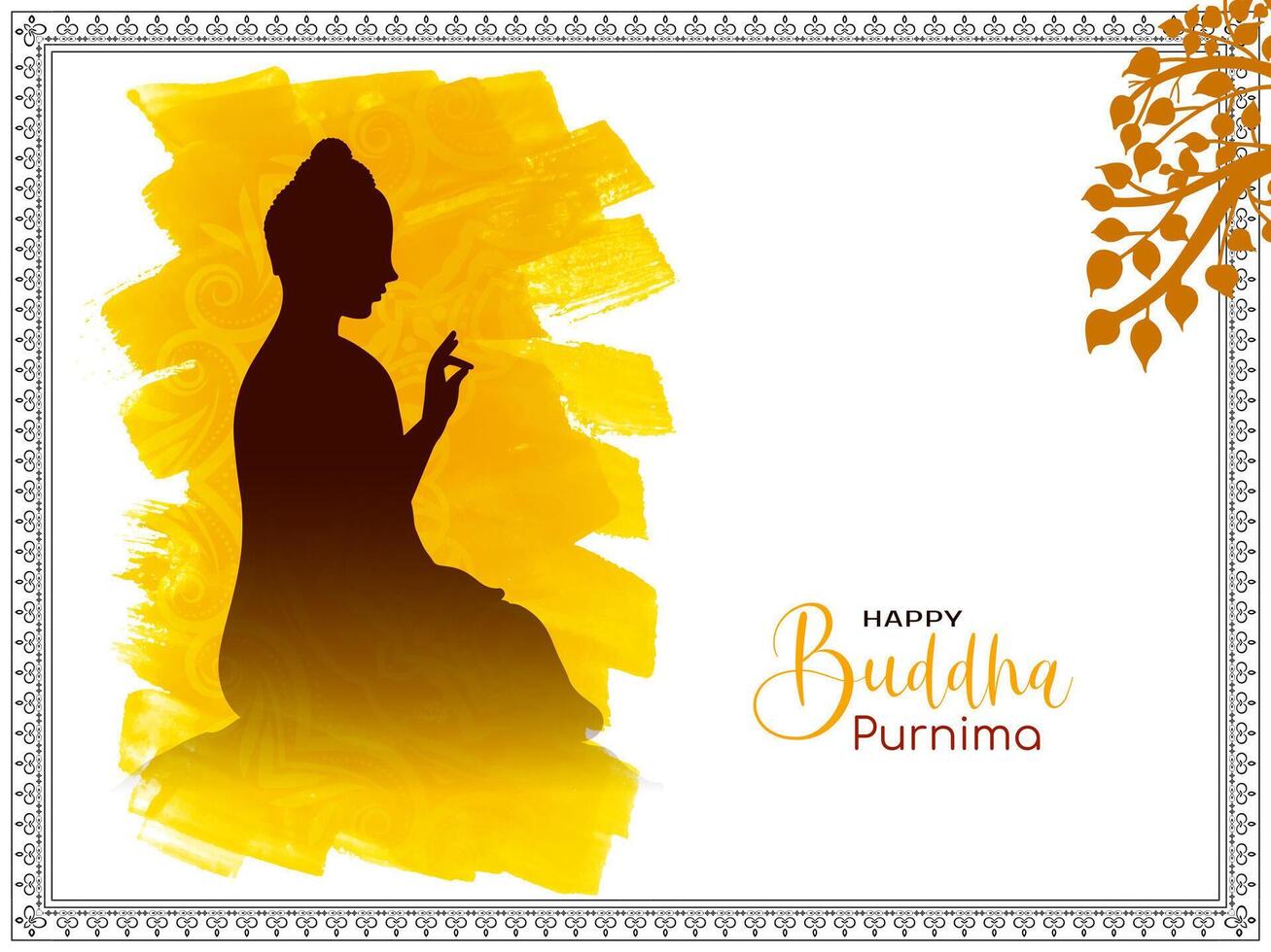 Lycklig buddha purnima indisk festival kulturell bakgrund illustration vektor