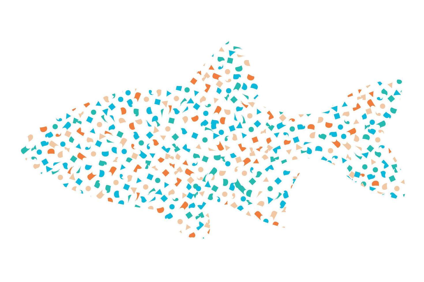 Illustration Konzept von Mikroplastik im Ozeane. klein Plastik umweltschädlich das Wasser, Meer Kreaturen sind Leiden . Ökologie Erhaltung und Umwelt Probleme Problem vektor