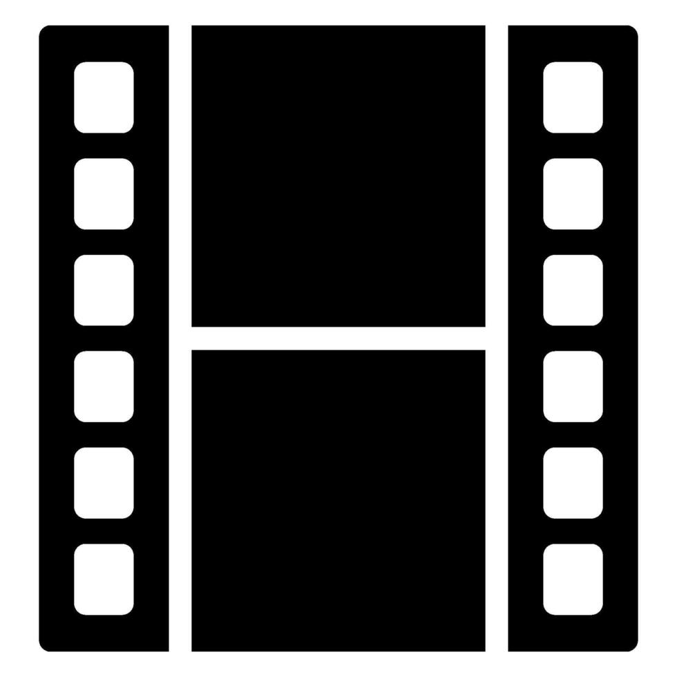 Symbol für Filmstreifen-Glyphe vektor