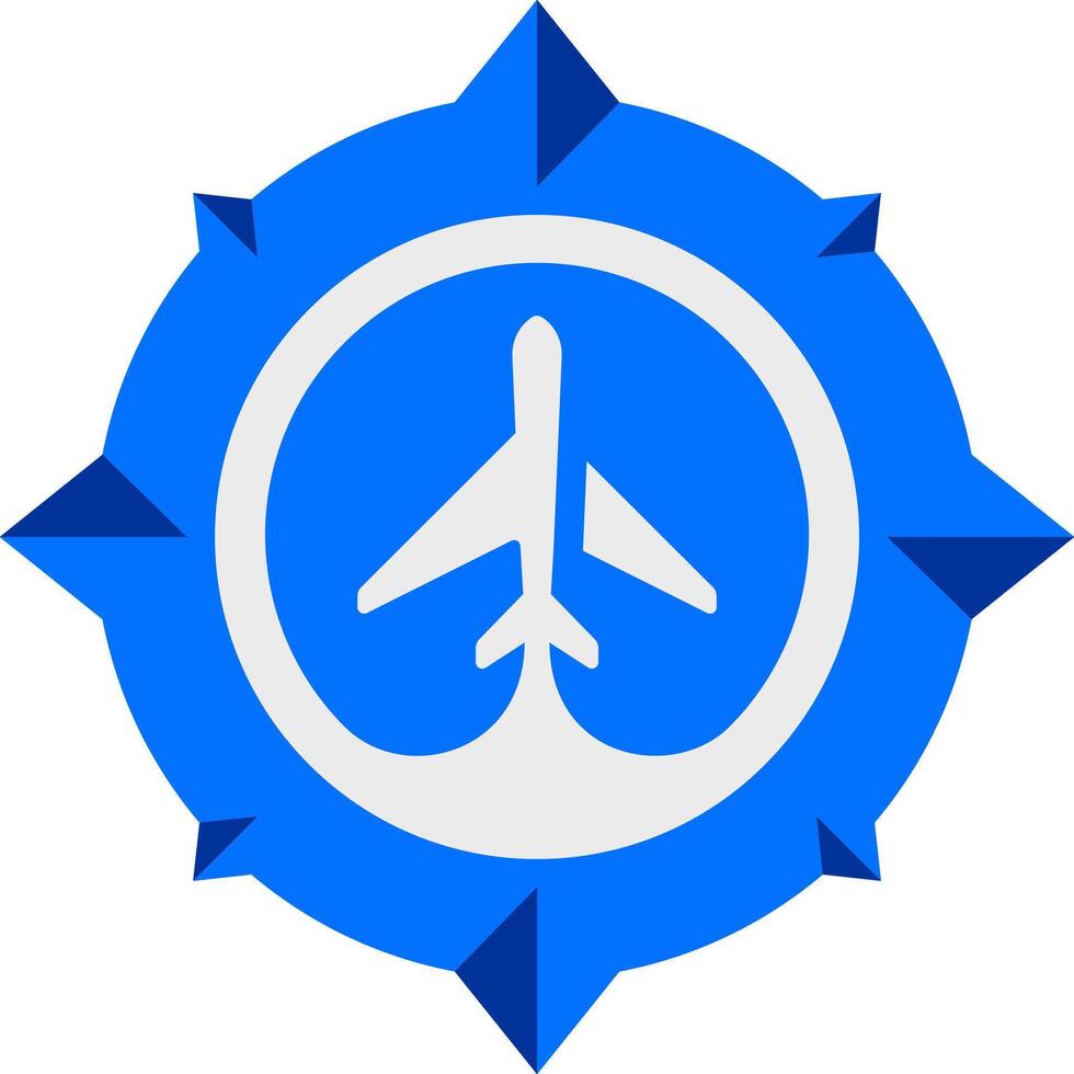 Kompass Flugzeug Logo Design vektor