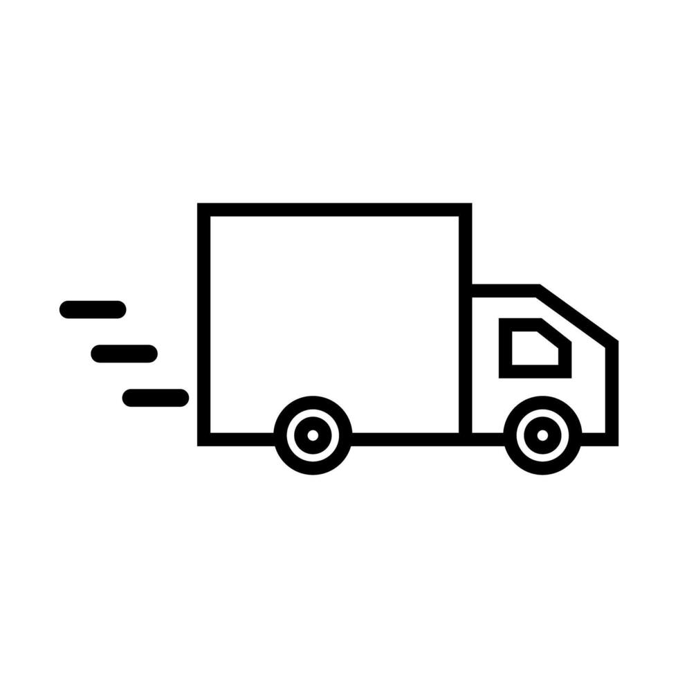 LKW Symbol im Betrieb. Ladung Lieferung. vektor