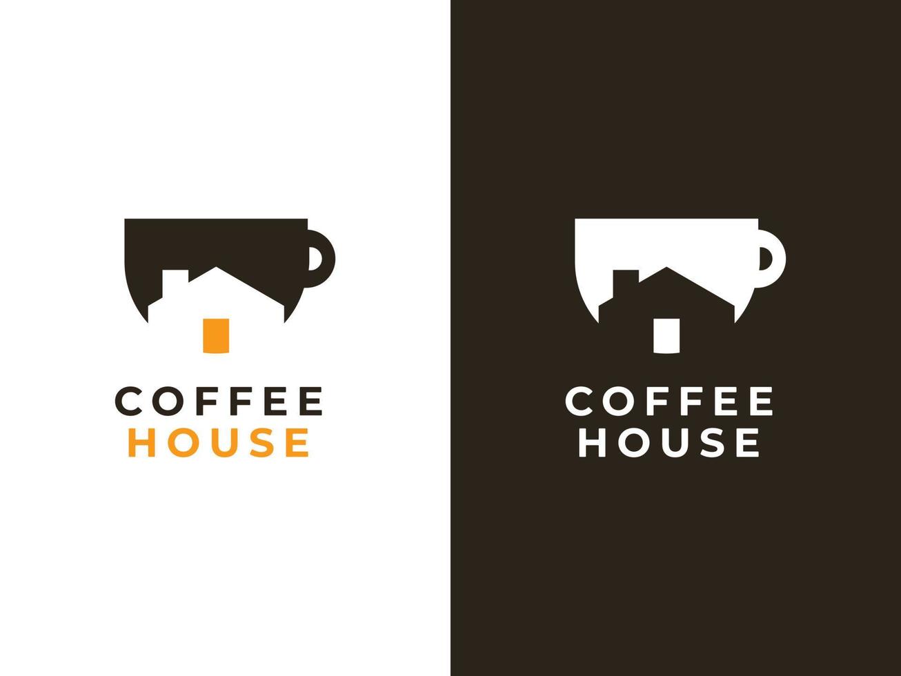 kaffehus logotyp designkoncept. vektor