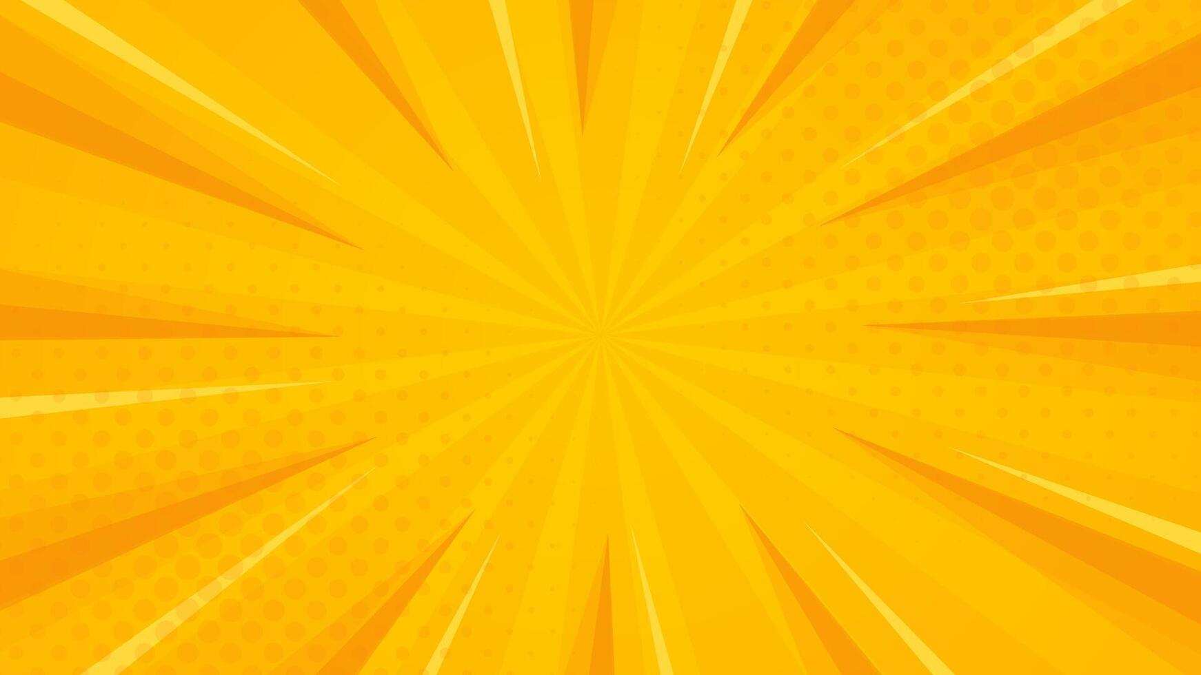 ljus orange-gul lutning abstrakt bakgrund. orange komisk sunburst effekt bakgrund med halvton. lämplig för mallar, försäljning banderoller, evenemang, annonser, webb, och sidor vektor