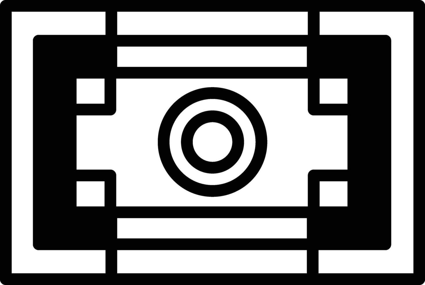 ein schwarz und Weiß Bild von ein Dollar Rechnung mit ein Kreis im das Mitte im das Konzept von Geschäft Symbole vektor