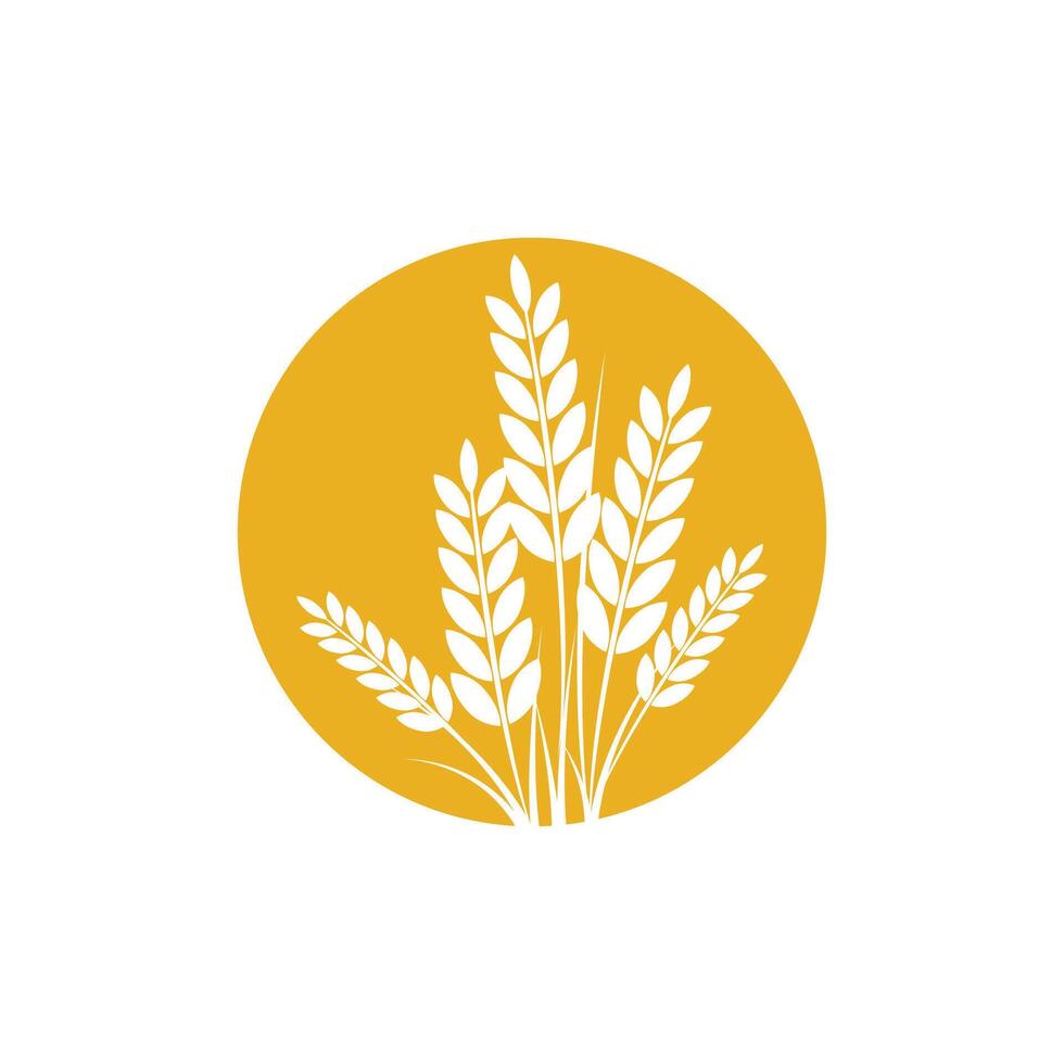 Landwirtschaft Weizen Logo Vorlage und Symbol vektor