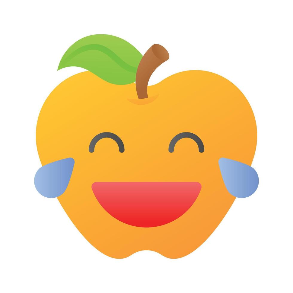 ein essbar Symbol von Lachen Emoji, einfach zu verwenden und herunterladen vektor