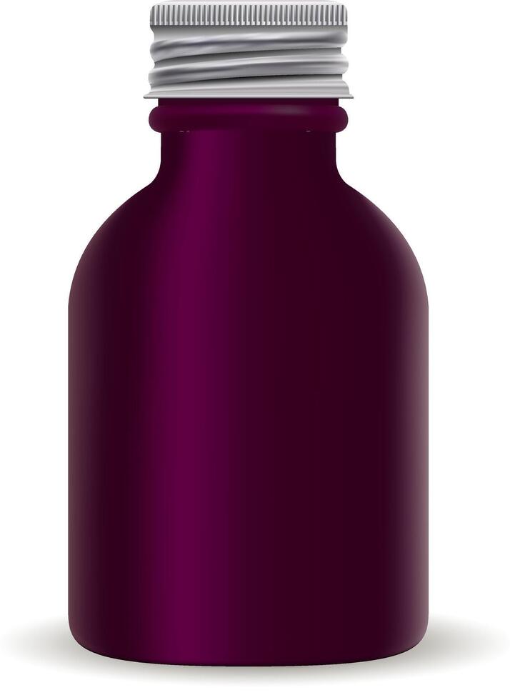 Schraube Deckel kosmetisch Flasche Attrappe, Lehrmodell, Simulation. 3d Verpackung Design zum Kosmetika oder Öl, Wasser, trinken, Medizin Ergänzungen. vektor