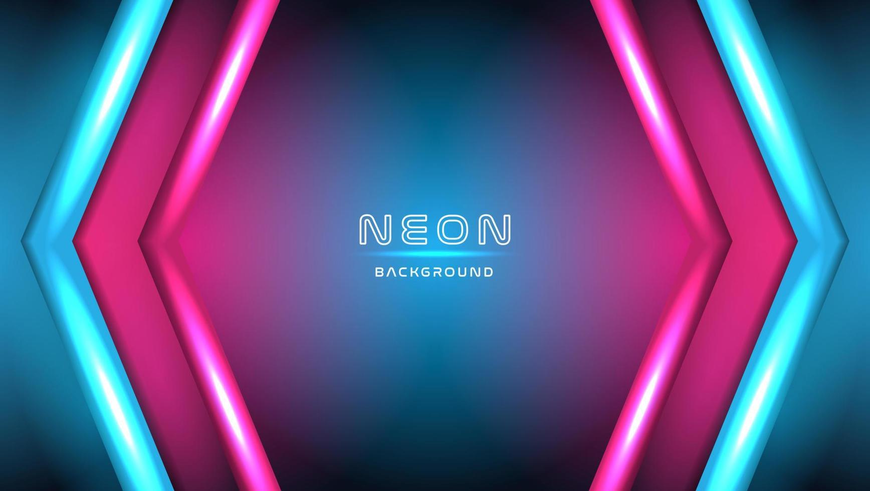 neonljus scen bakgrund med pil former vektor