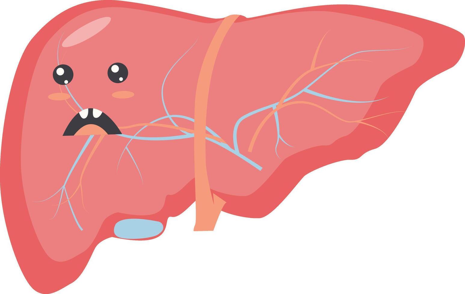 süß Mensch intern Organ Charakter. im Karikatur Formen. Mensch Organe Anatomie. isoliert Illustration vektor