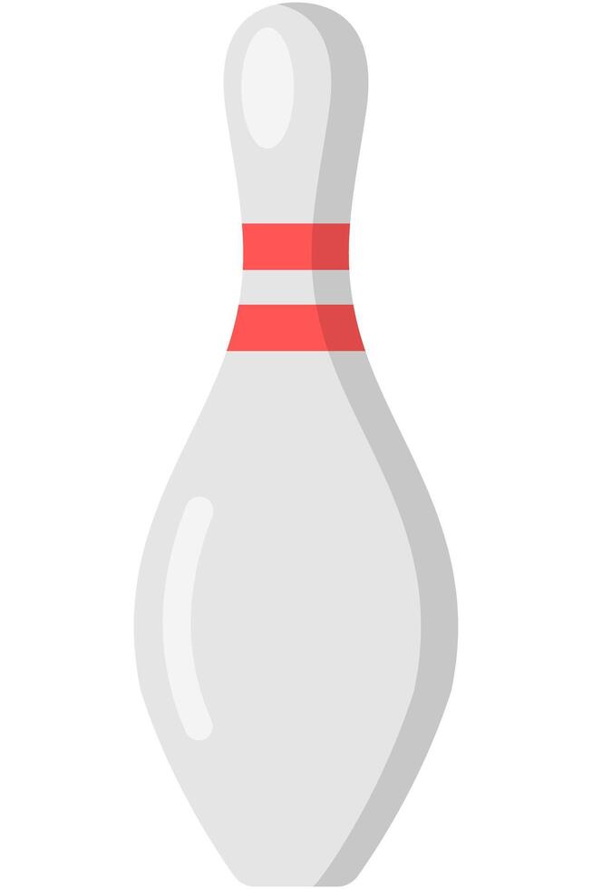 eben Illustration von Bowling Stift isoliert auf Weiß Hintergrund. vektor