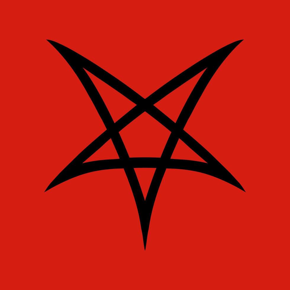 esoterisch Okkulte Pentagramm, Magie Zeichen. Dämon Pentagramm Tätowierung, Magie Mason Siegel, Satan Pentagramm Linie Symbole Satz. Alchimie, Hexerei esoterisch oder Okkulte Zeichen mit Pentagramm Sterne im Kreis vektor