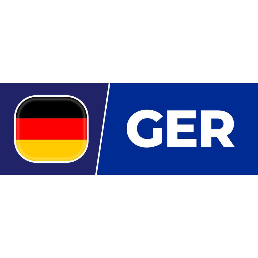 Tyskland nationell flagga designad för Europa fotboll mästerskap i 2024 vektor