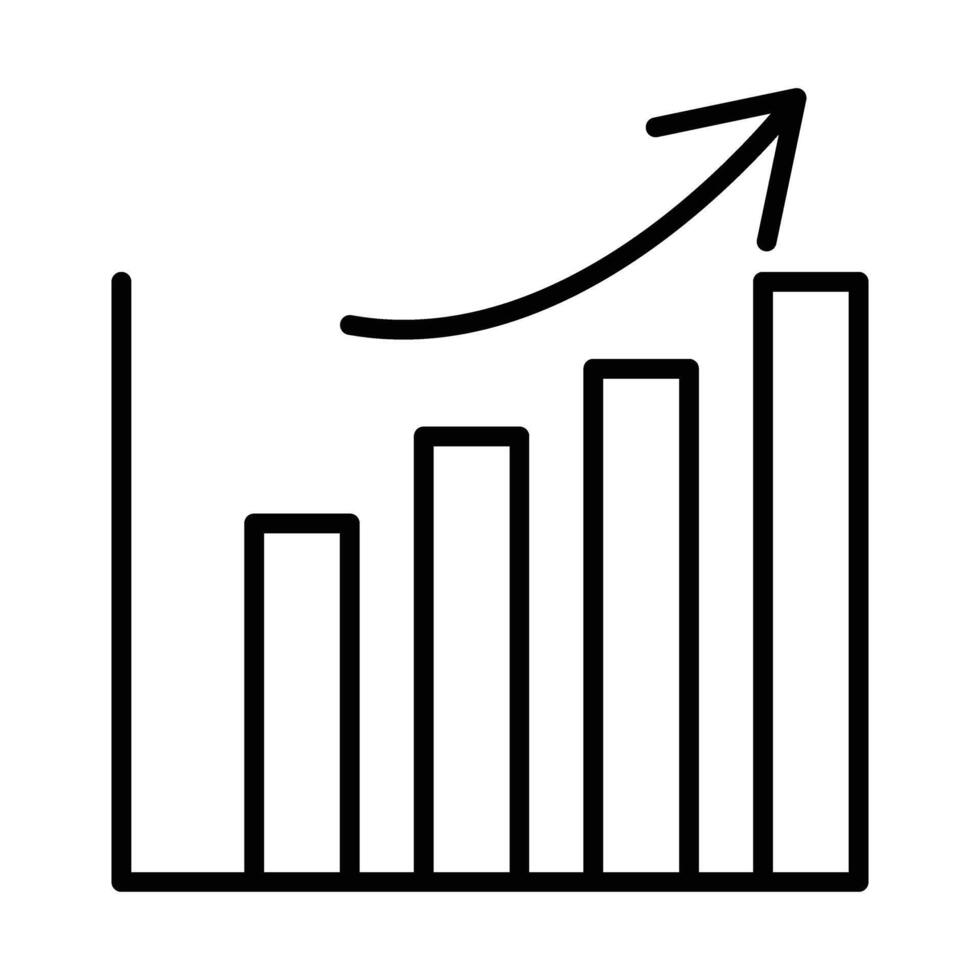 Balkendiagrammlinie Icon-Design vektor