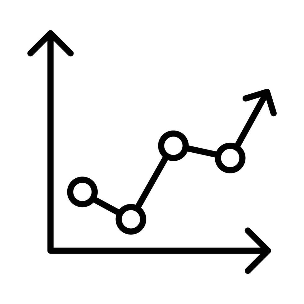 Graf linje ikon design vektor