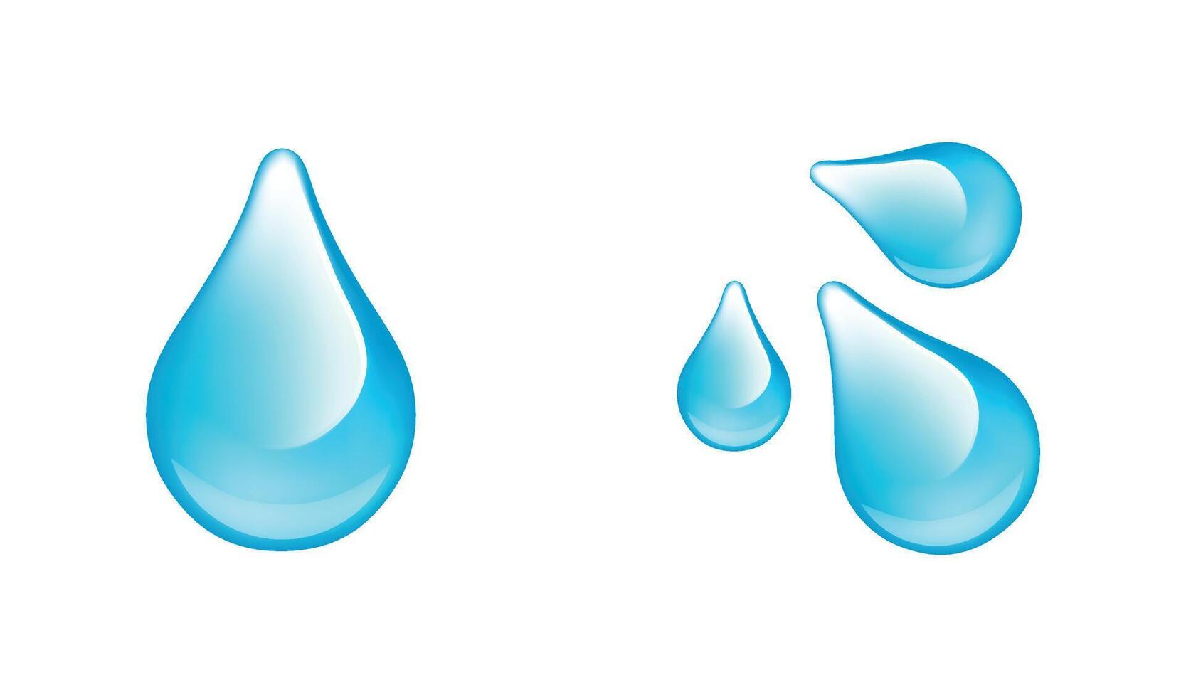 Blau Wasser fallen Symbol Satz. Illustration Grafik von Wasser fallen vektor