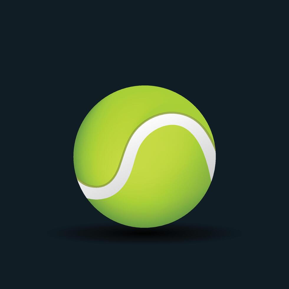 Tennis Ball Emoji Illustration. 3d Karikatur Stil Ball isoliert auf Hintergrund vektor