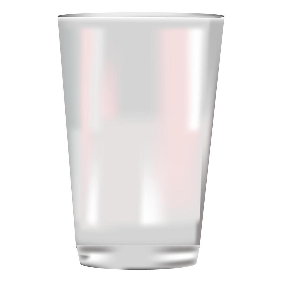realistisch transparent Trinken Glas vektor
