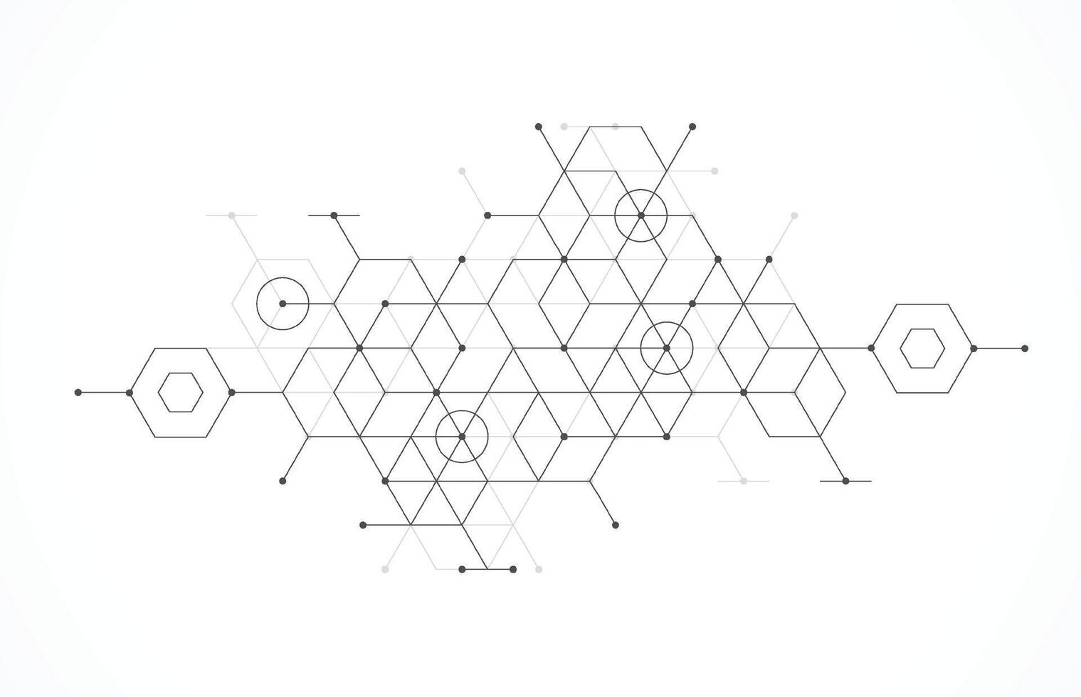 abstrakt geometrisch Kisten Muster Punkt Linie Verbindung Hintergrund. modern Technologie mit Platz Gittergewebe. geometrisch auf Weiß Hintergrund mit Linien. Würfel Zelle vektor