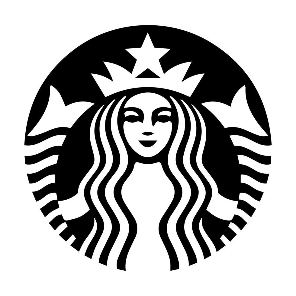 Starbucks Logo auf Weiß Hintergrund. Starbucks Konzern Logo. amerikanisch Kaffee Unternehmen, Kette von Kaffee Häuser, Beliebt Getränke, Getränk, nehmen mit Du, Cafe. redaktionell. vektor