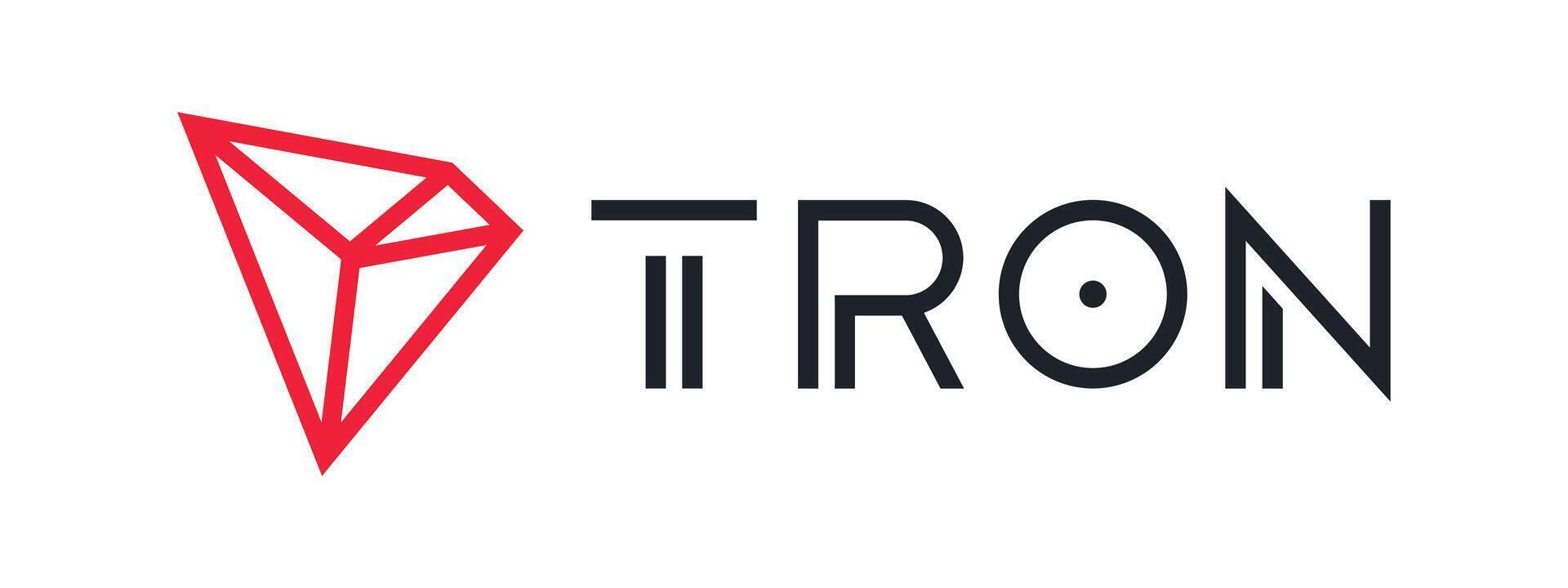 tron trx Logo auf transparent Hintergrund vektor