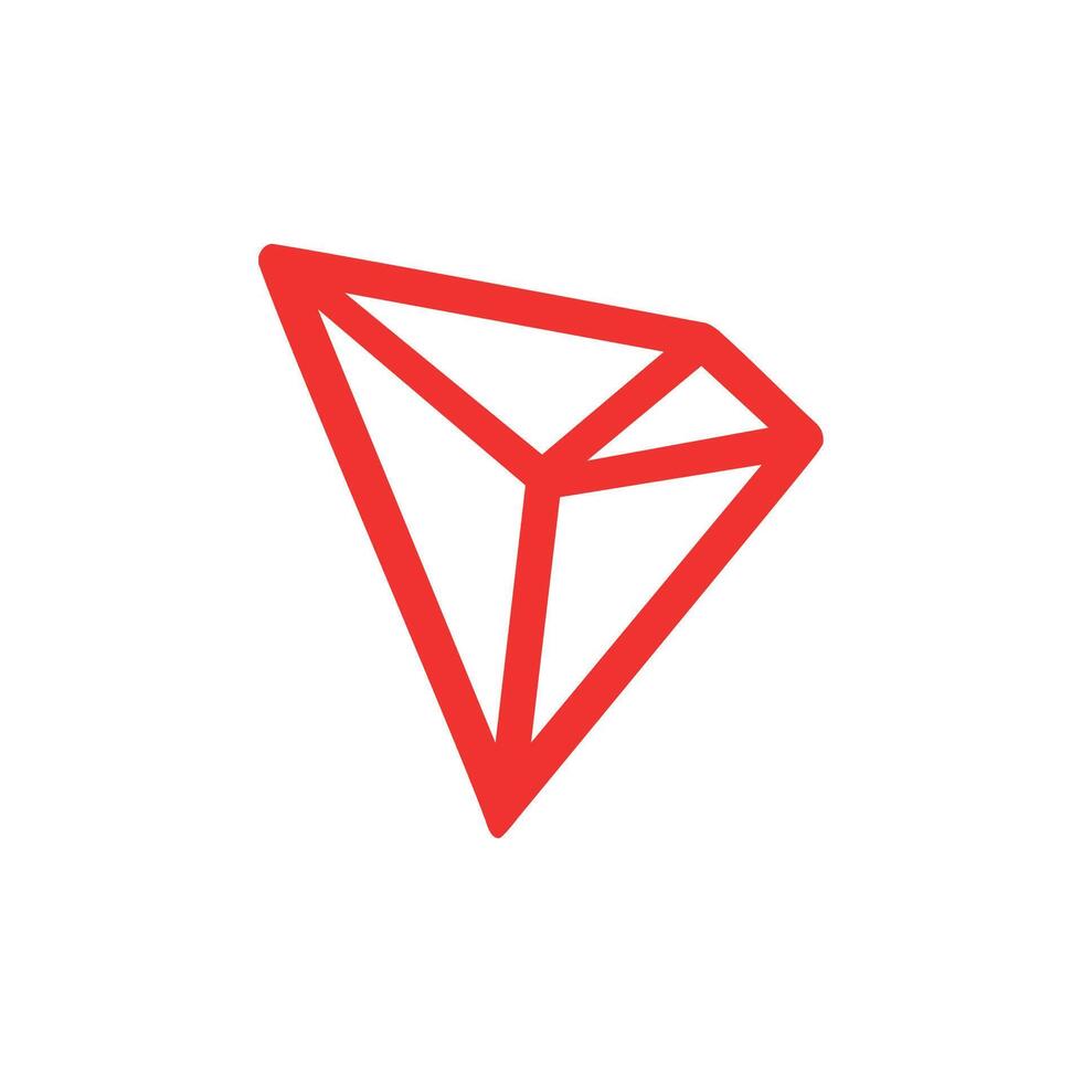 tron trx Logo auf transparent Hintergrund vektor