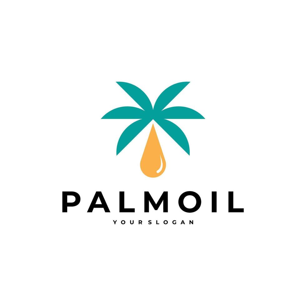 Palme Öl Baum Logo Symbol Illustration vektor