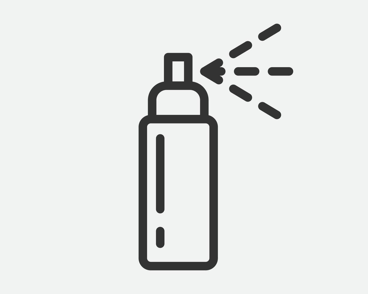 flaska spray ikon för kosmetika, kropp och hud vård, parfymer isolerat på vit bakgrund. illustration eller logotyp. vektor