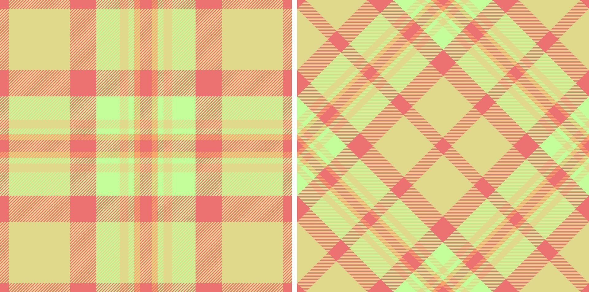 Textur Plaid nahtlos von Tartan Muster mit ein Textil- prüfen Stoff Hintergrund. vektor