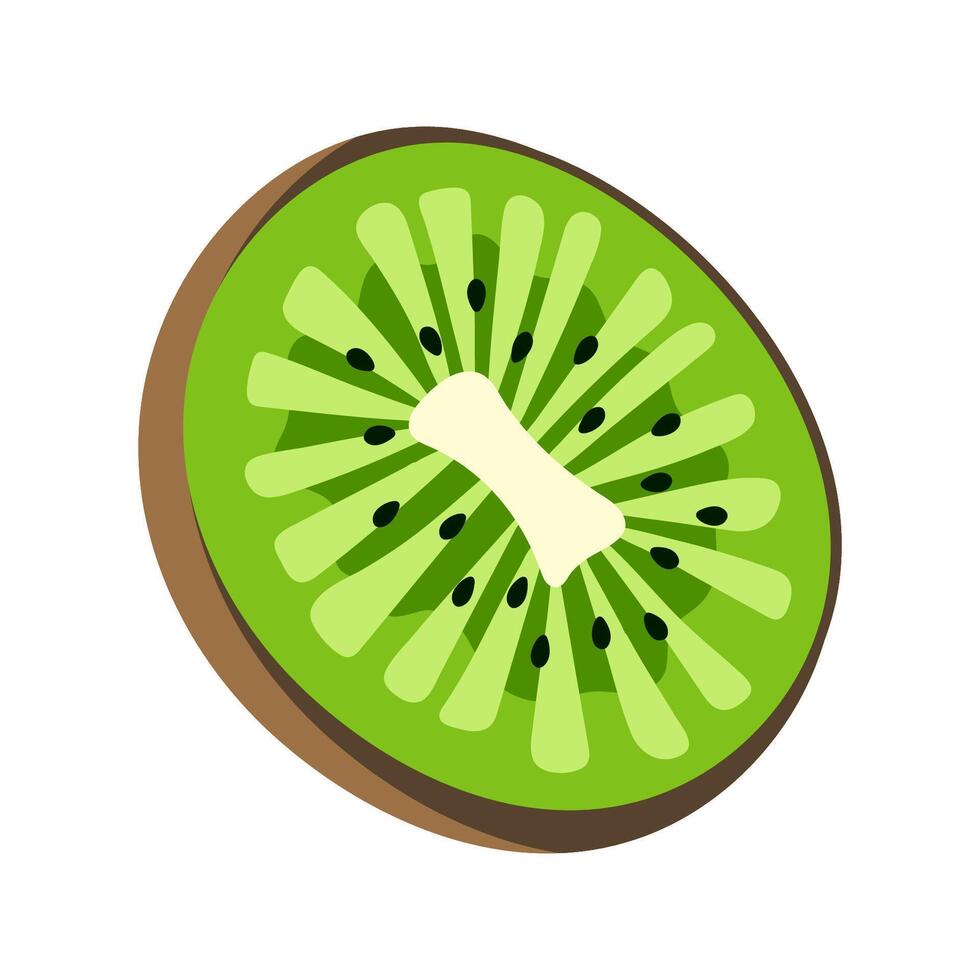 Kiwi einfach Illustration. reif saftig Frucht. hell Karikatur eben Clip Art vektor