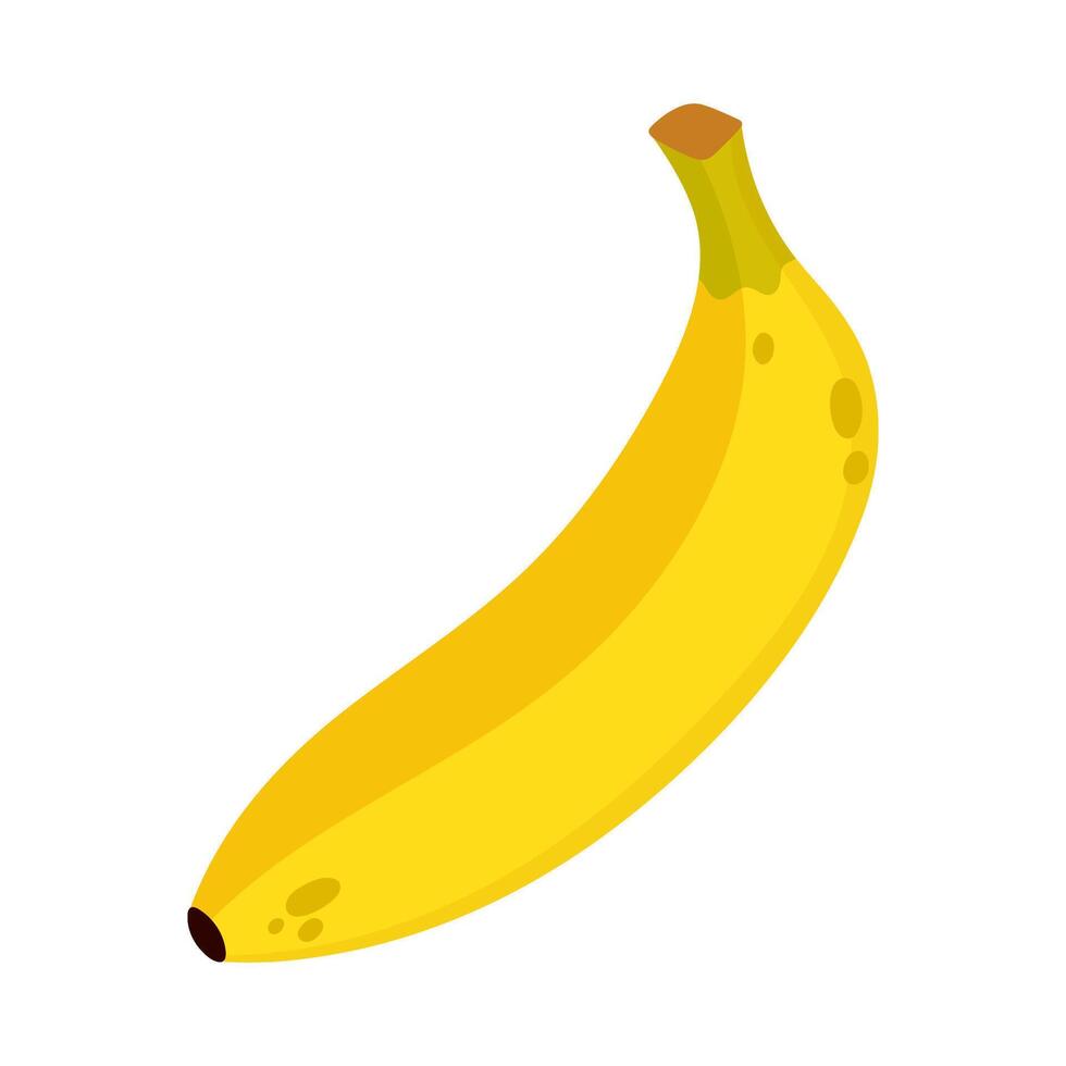 Banane einfach Illustration. reif Frucht. hell Karikatur eben Clip Art vektor