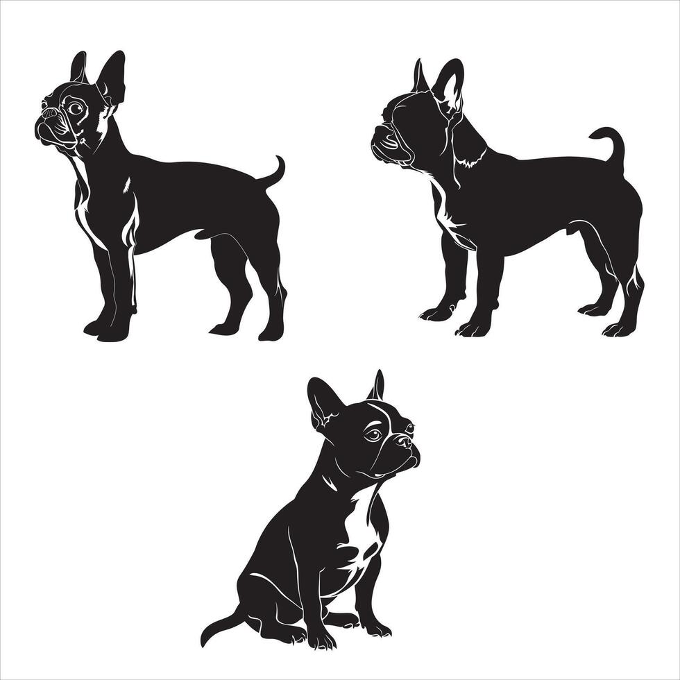 eben Illustration von Hund Silhouette vektor