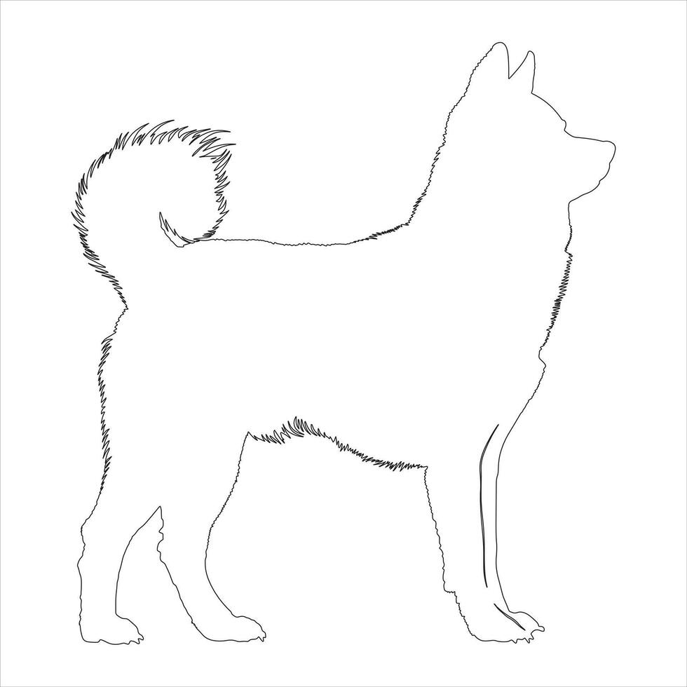 hand dragen hund översikt illustration vektor