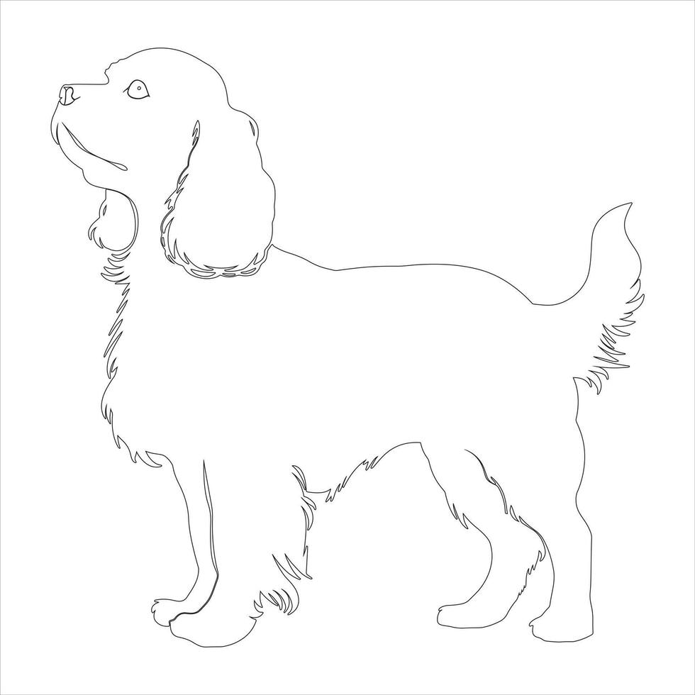 Hand gezeichnet Hund Gliederung Illustration vektor