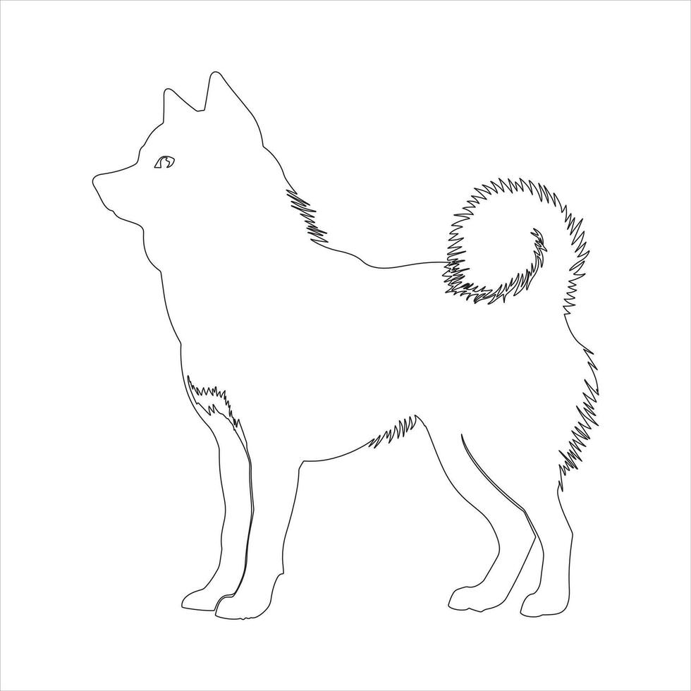 Hand gezeichnet Hund Gliederung Illustration vektor