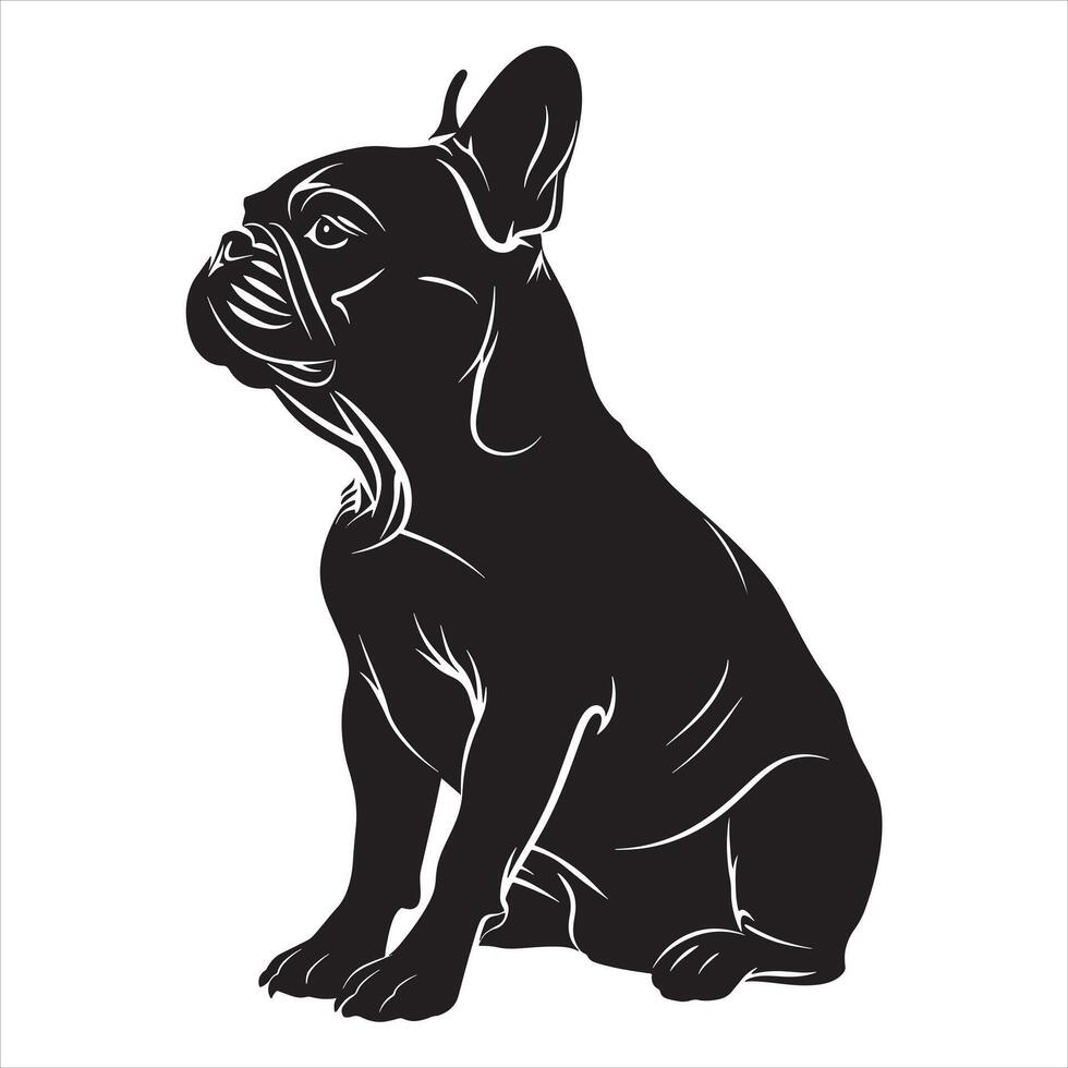 eben Illustration von Hund Silhouette vektor