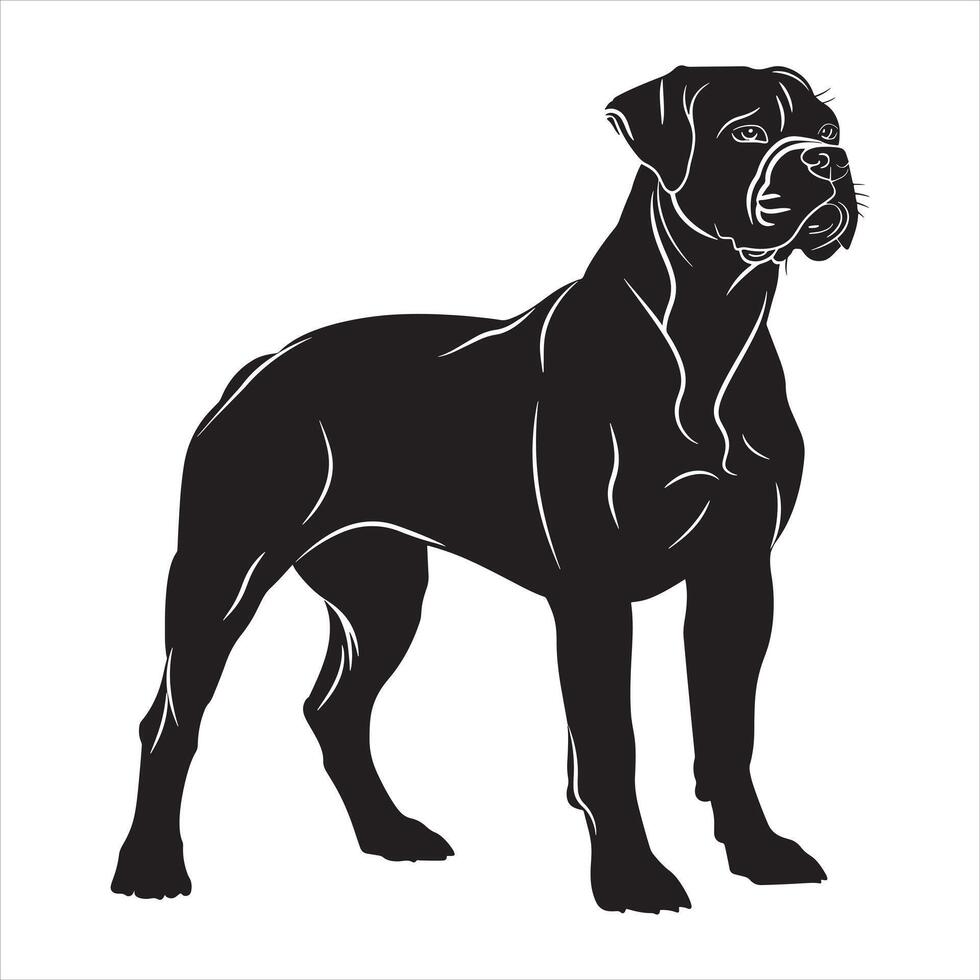 eben Illustration von Hund Silhouette vektor