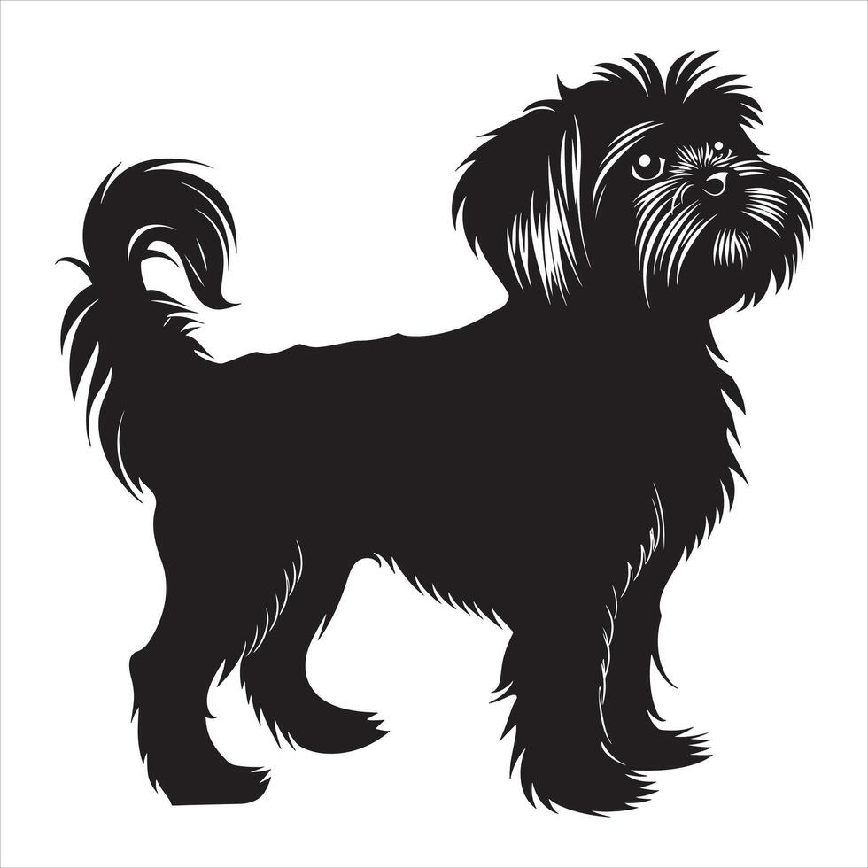 eben Illustration von Hund Silhouette vektor