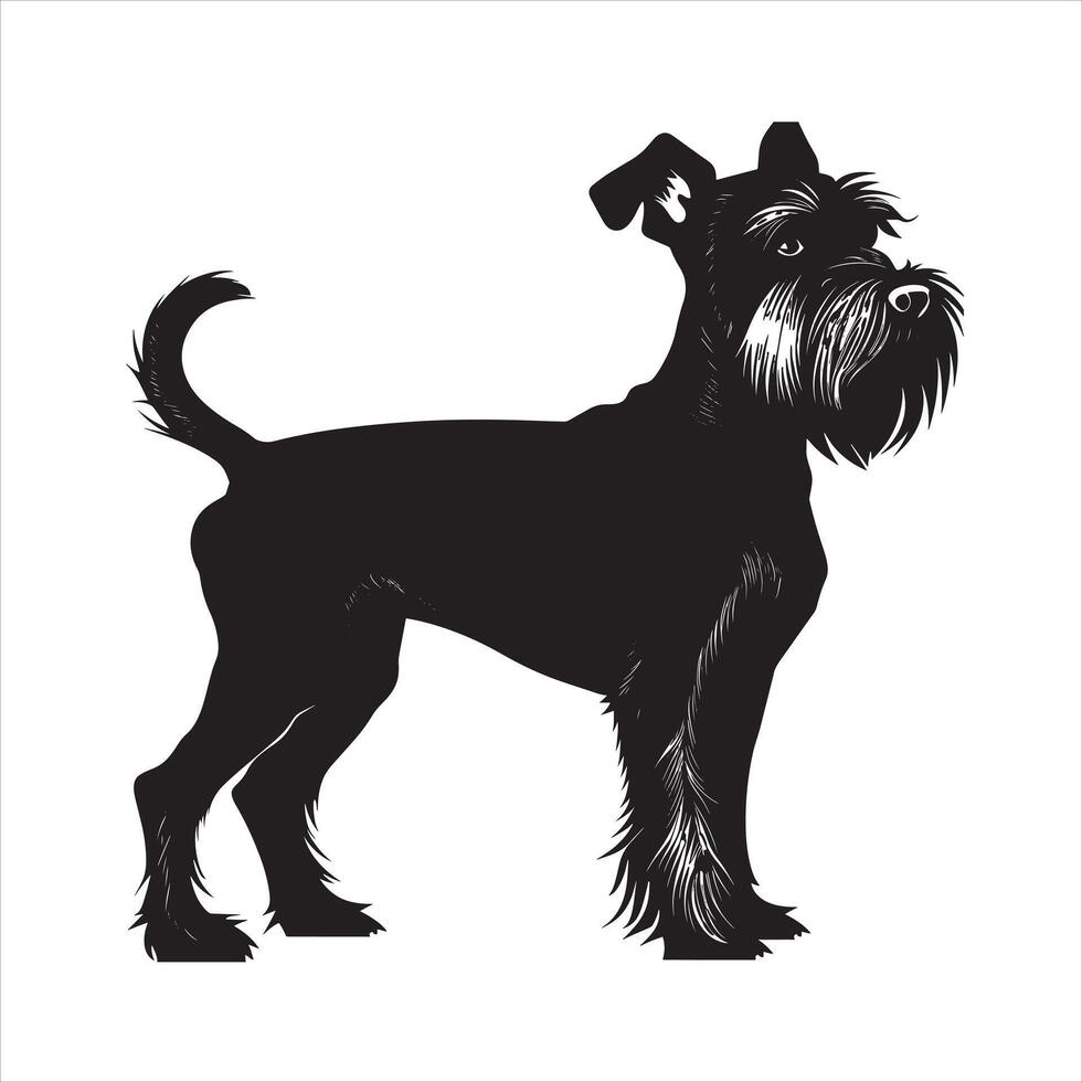 eben Illustration von Hund Silhouette vektor