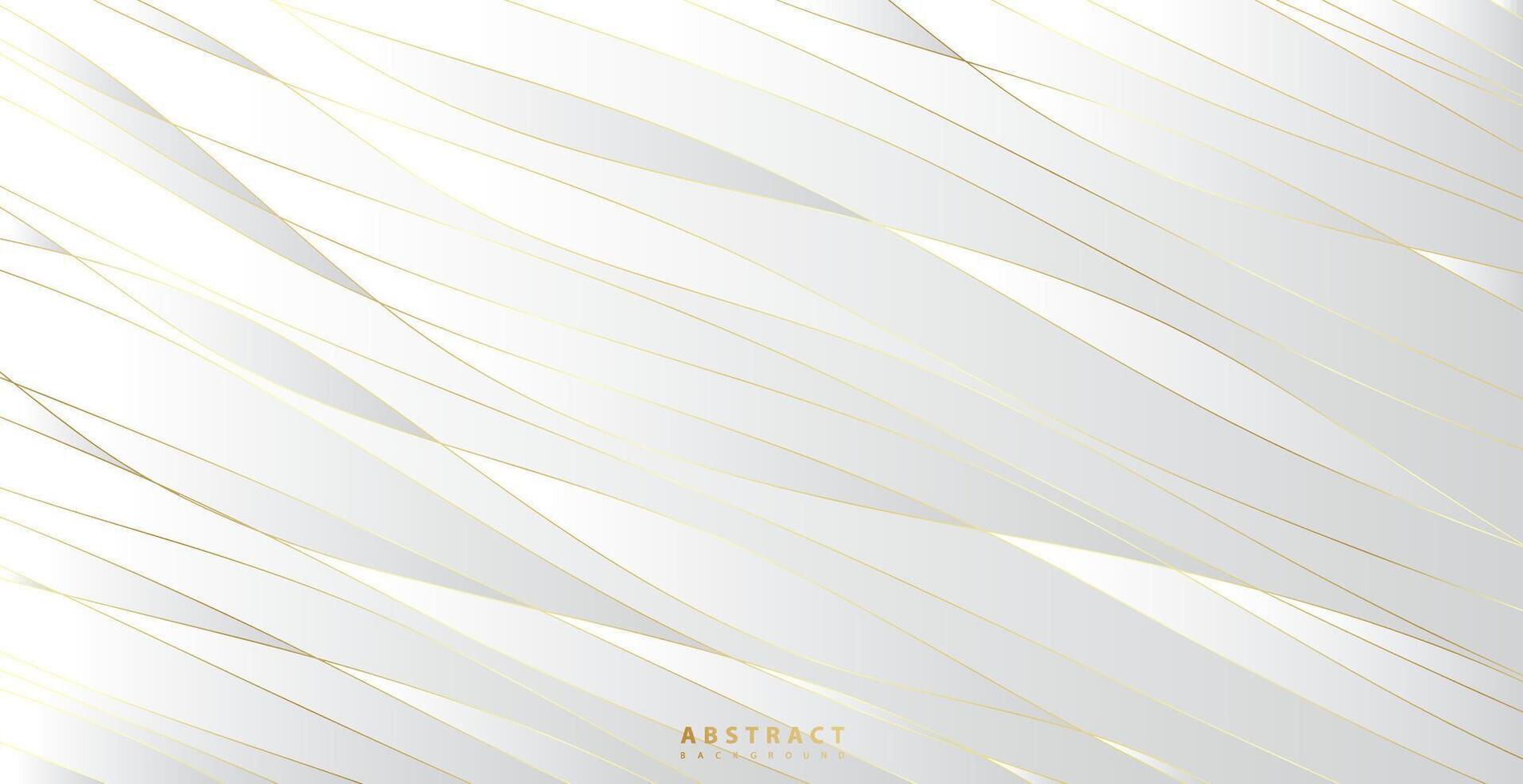 abstrakt Hintergrund mit Gold Wellen. Luxus Papier Schnitt Hintergrund, golden Muster, Halbton Steigungen, Startseite Vorlage, geometrisch Formen, modern minimal Banner. 3d Illustration. vektor