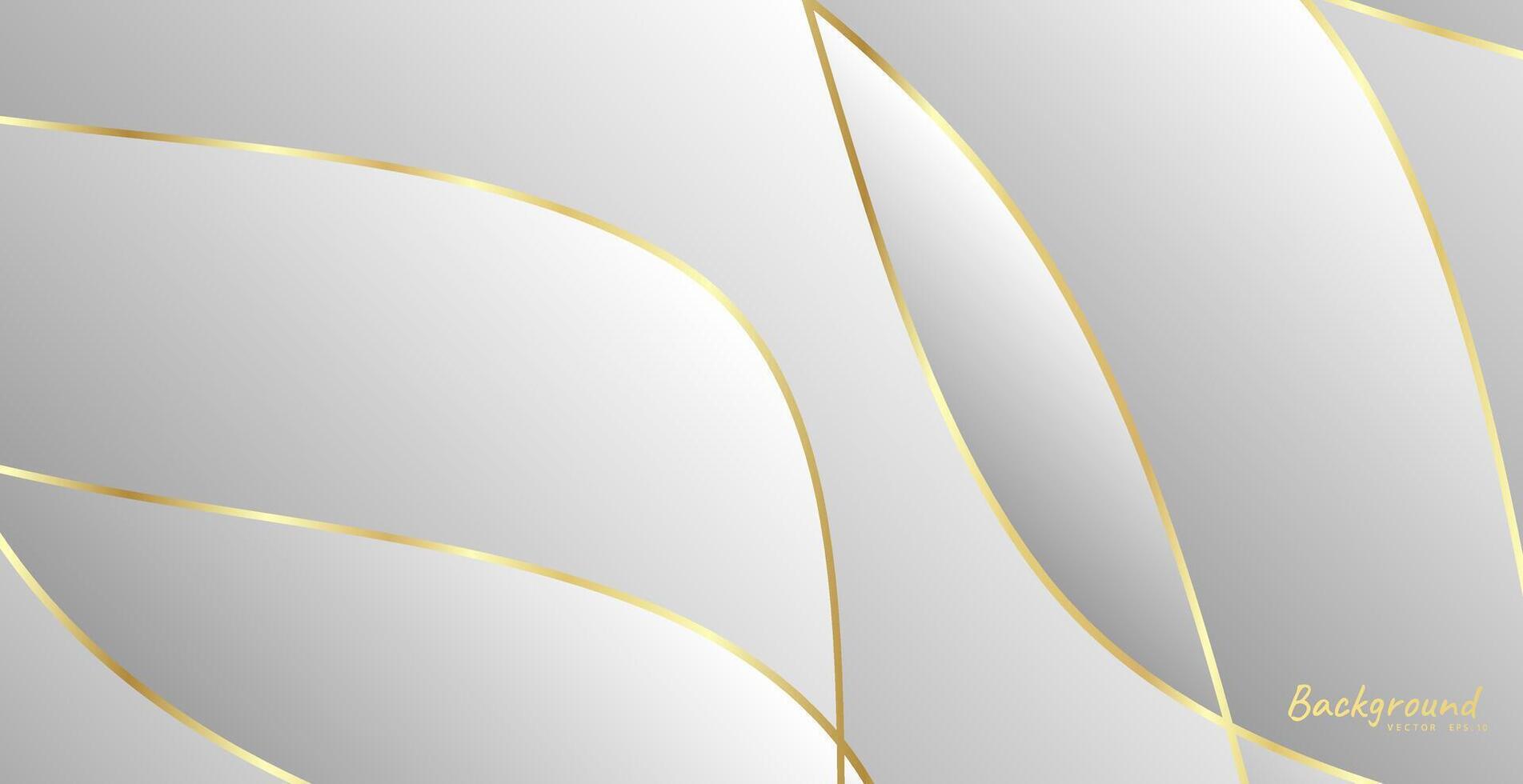abstrakt Hintergrund mit Gold Wellen. Luxus Papier Schnitt Hintergrund, golden Muster, Halbton Steigungen, Startseite Vorlage, geometrisch Formen, modern minimal Banner. 3d Illustration. vektor
