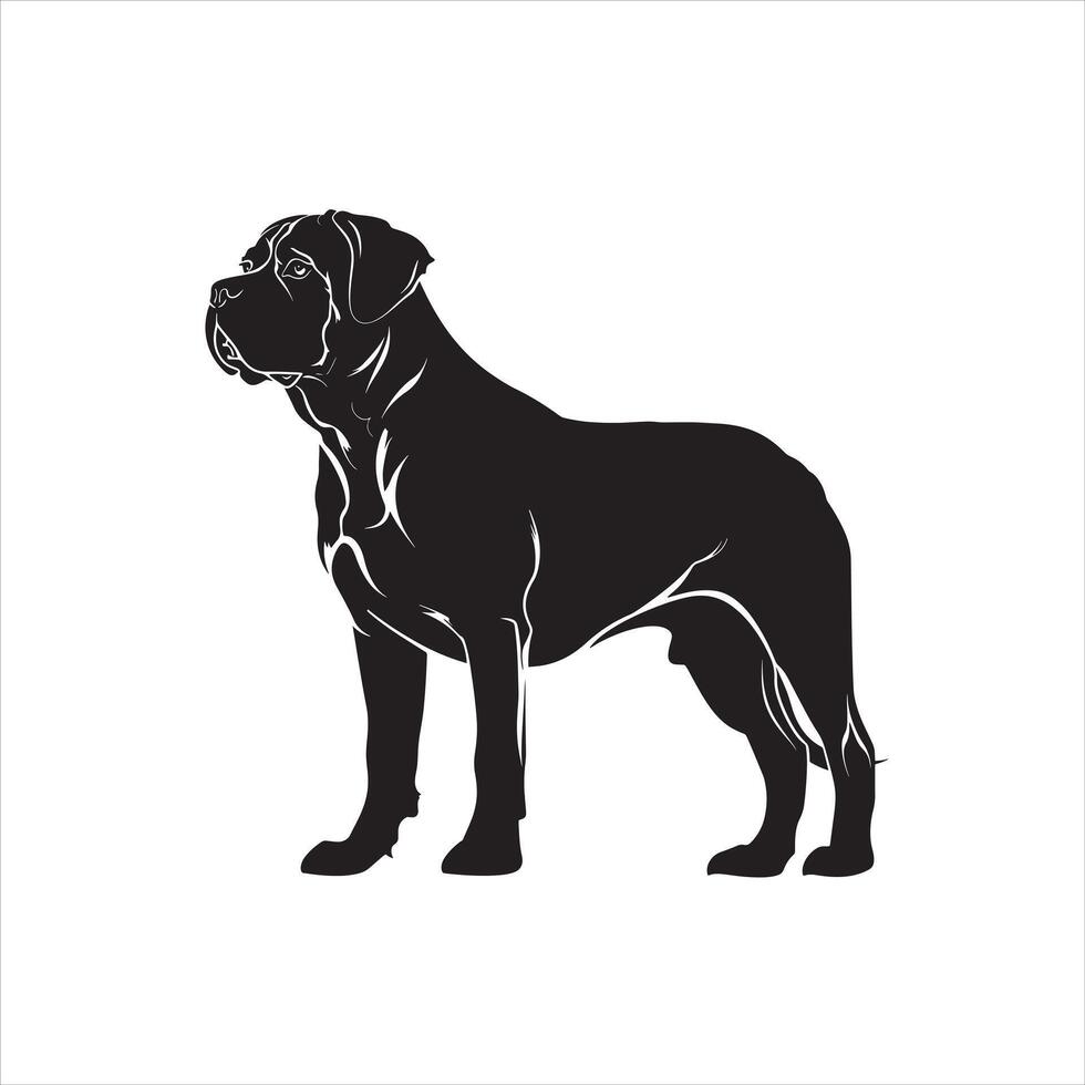 eben Illustration von Hund Silhouette vektor
