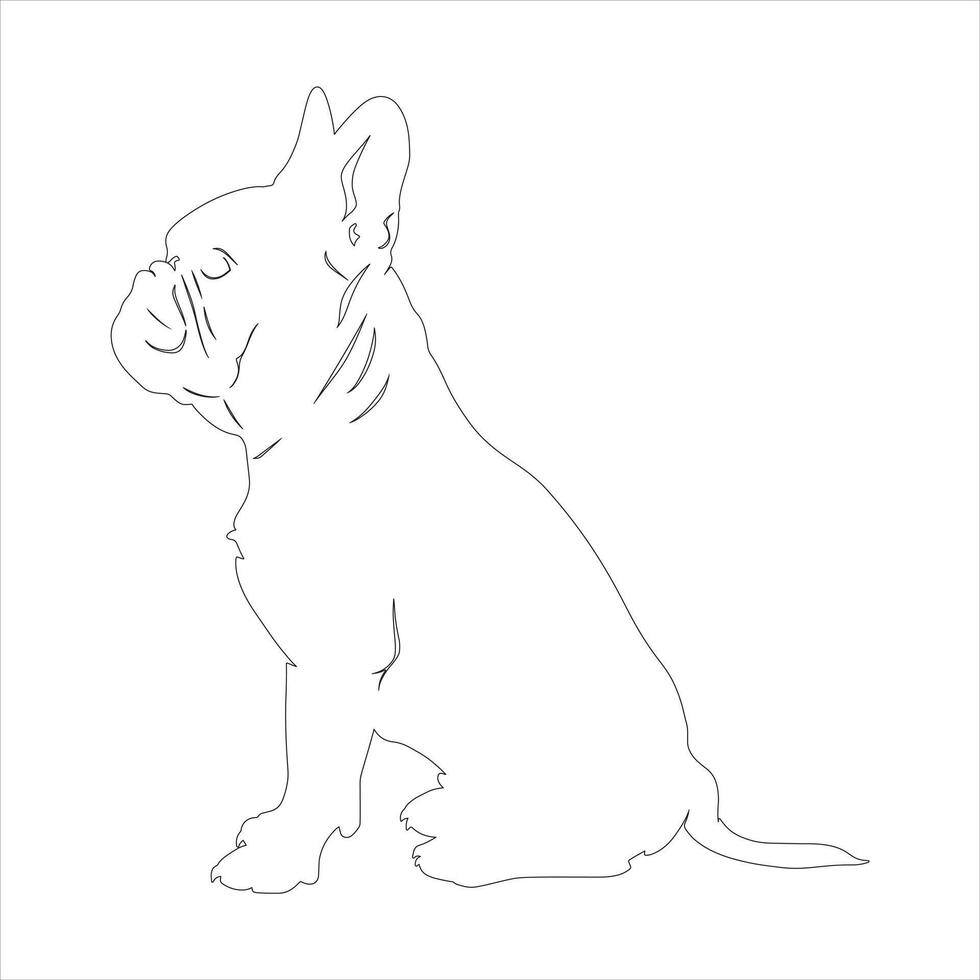 Hand gezeichnet Hund Gliederung Illustration vektor