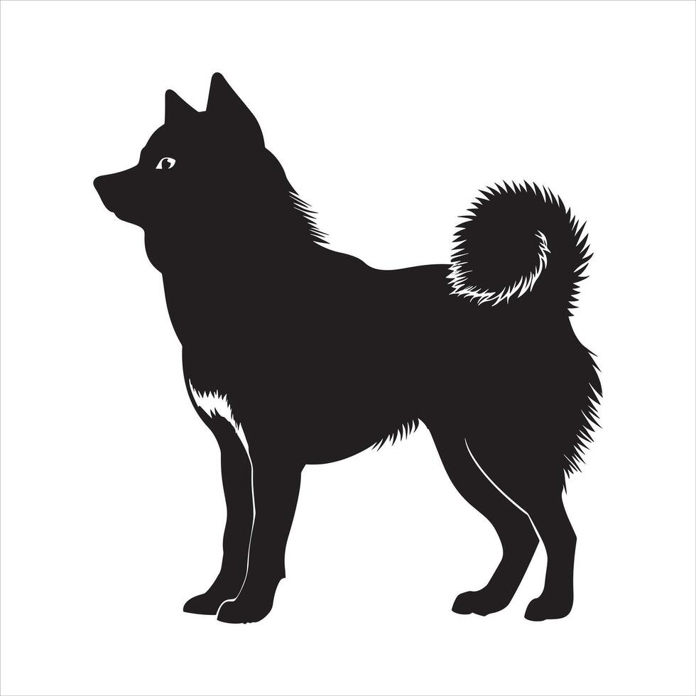 eben Illustration von Hund Silhouette vektor