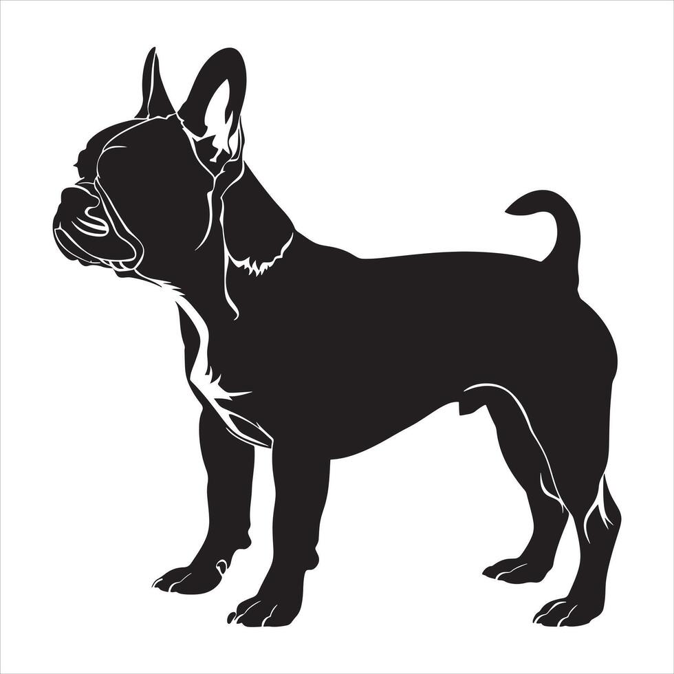 eben Illustration von Hund Silhouette vektor