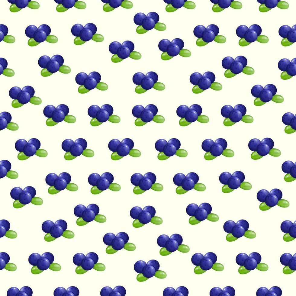 Blaubeeren Muster. Sommer- Beeren drucken, Hintergrund vektor