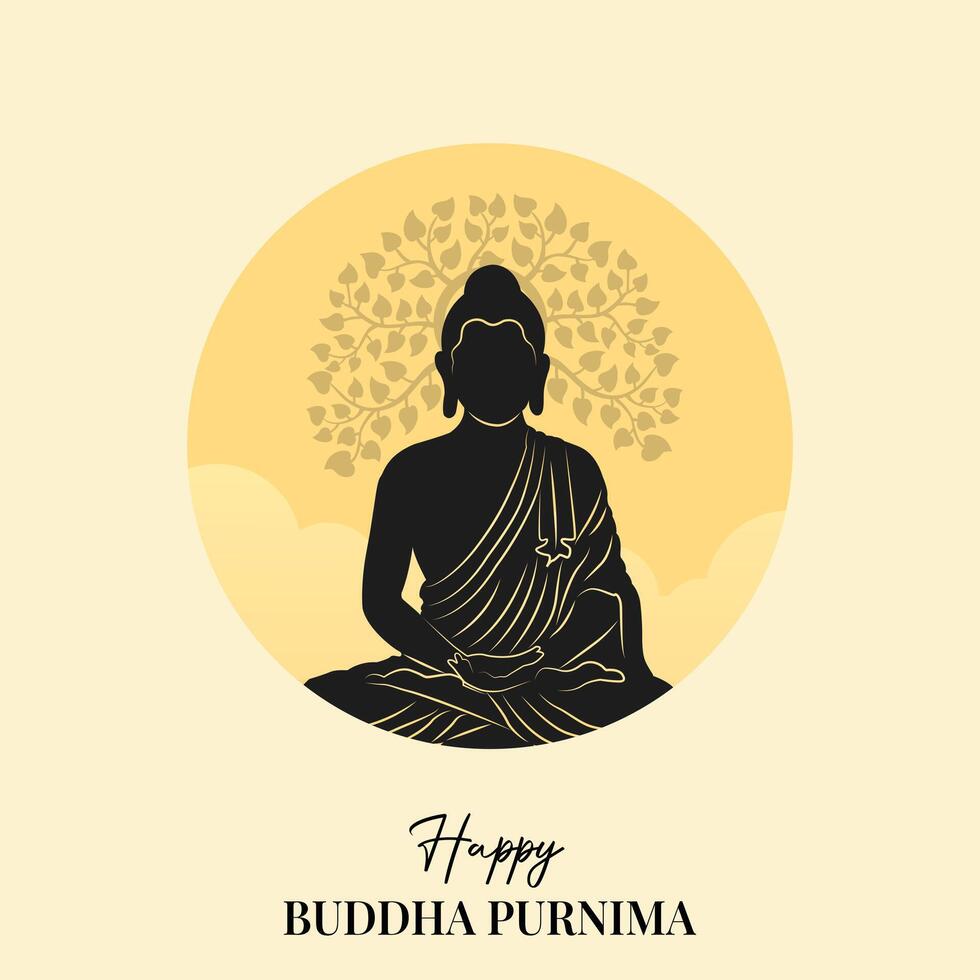 buddha purnima, buddha jayanti, Lycklig Vesak dag social media affisch vektor