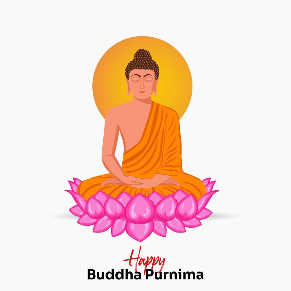 Buddha Purnima, Buddha jayanti, glücklich vesak Tag Sozial Medien Poster vektor