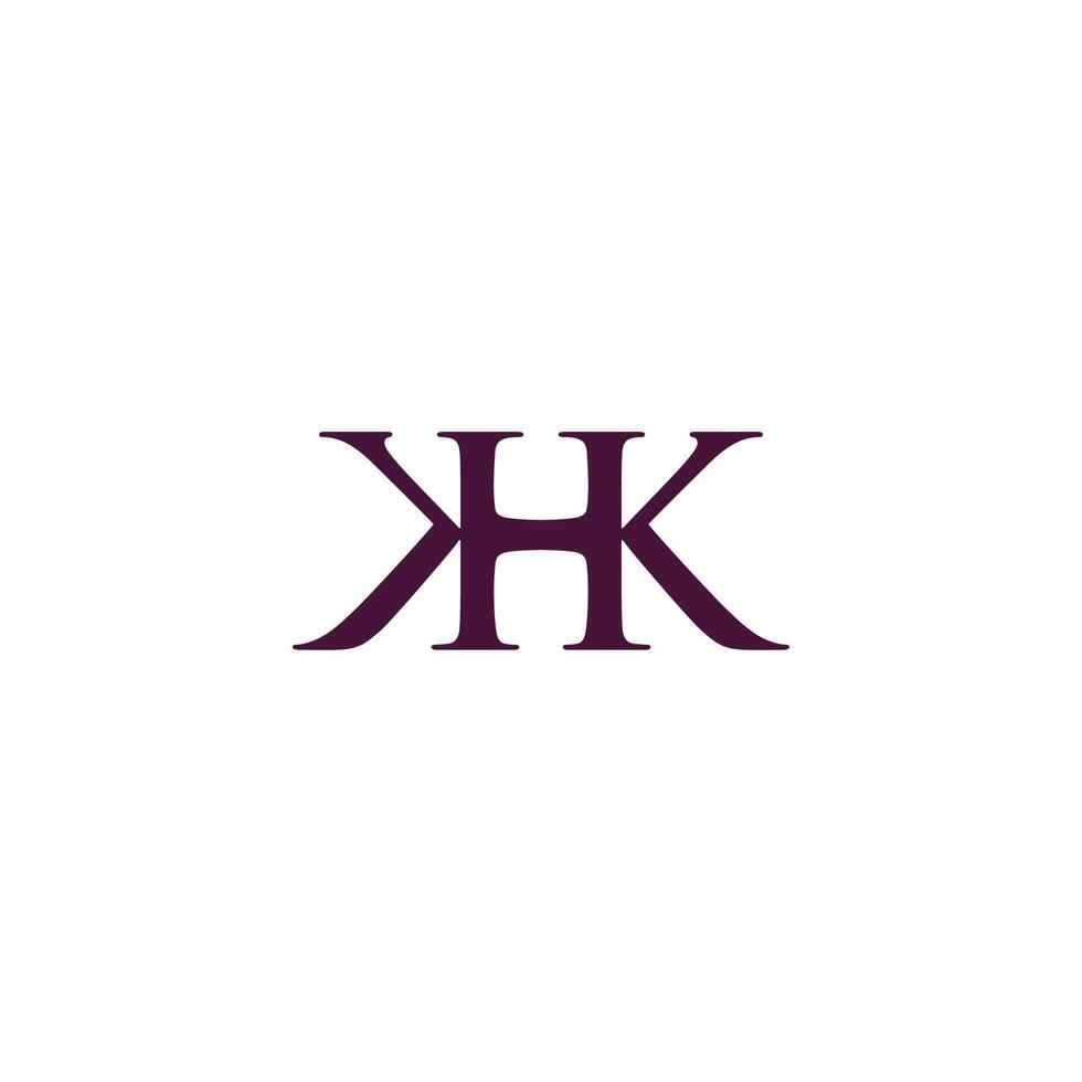 Brief hk einfach Flügel geometrisch Schriftart Logo vektor